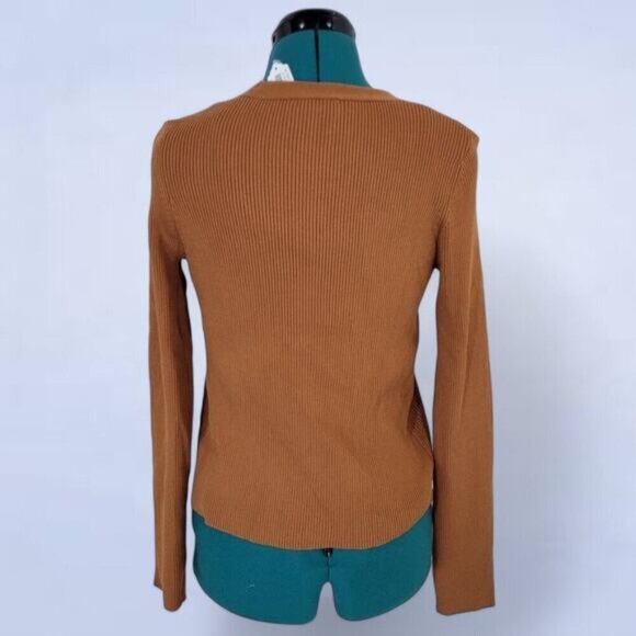 Mine Ribbed Cardigan and Tank Ari Set in Copper - Size‎ Large - Picture 3 of 11